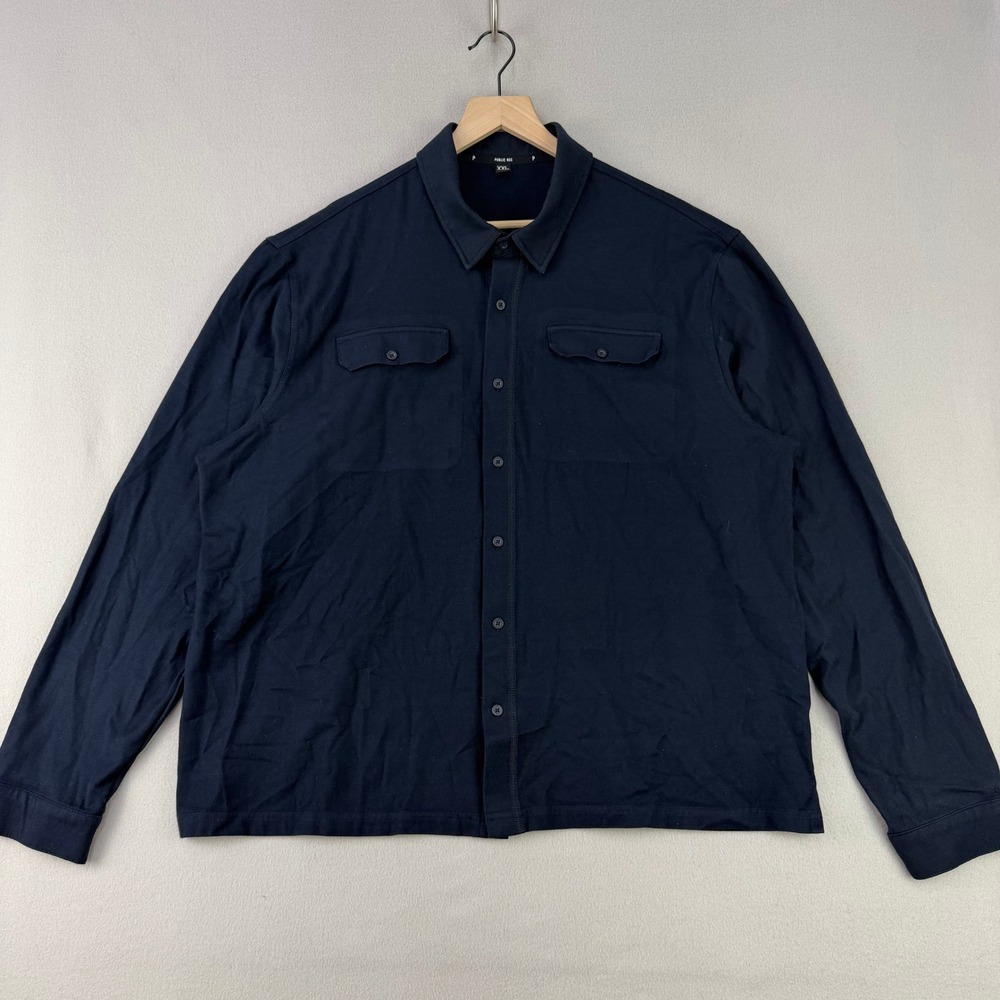 Public Rec Go-To Shirt Jacket Men XXL Navy Stretch Thermolite Long Sleeve Casual